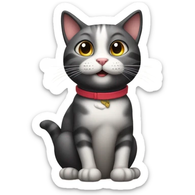 Cat showing its true self in a way that’s so much better for me and I can’t even begin a conversation with it because it’s not my style  sticker