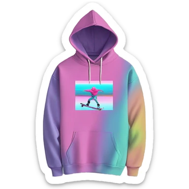Vaporwave person hoodie dancing Skater fashion aesthetic baggy clothes graphic t shirt 420 sticker