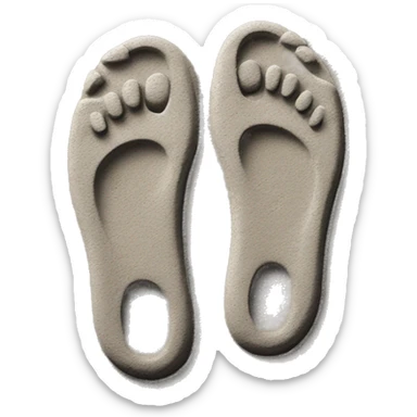 pair of shoe prints in cement sticker