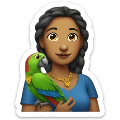 Parrot woman sticker