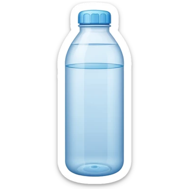 une bouteille en plastique dechet vide , bouteille d'eau sticker