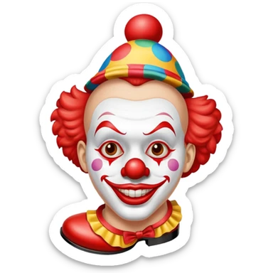 El payaso con la suela roja  sticker