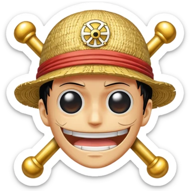 One piece anime logo sticker