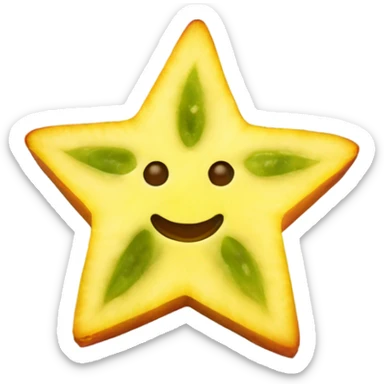 5 star fruit Carambola slice  sticker