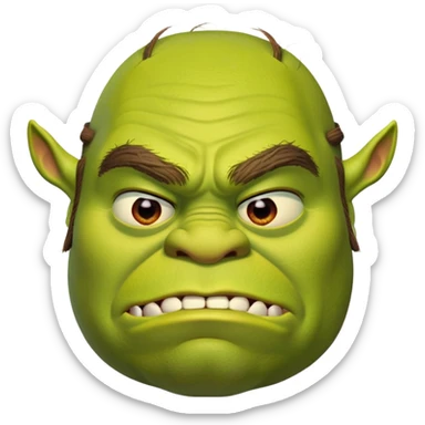 iconic Shrek face sticker