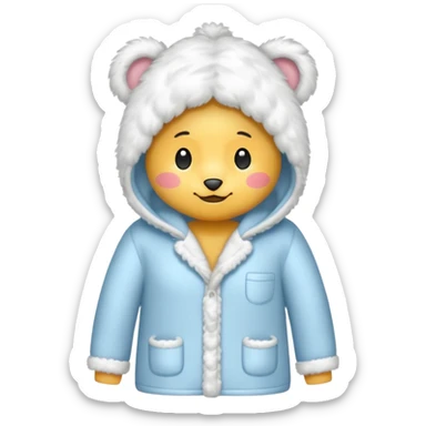 fluffy pijama sticker