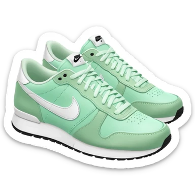 Mint green realistic nike sneakers sticker