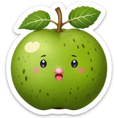 Something in green, cute, can be used for daily use, no meaning, inspired by chinese culture and kiwi fruit, no context  sticker