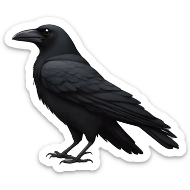 Black crow sticker