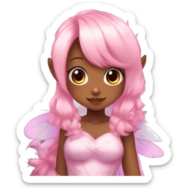 Anthro Shiny Pastel Pink Anime Chibi Fairy-Fakémon Fur Sona sticker