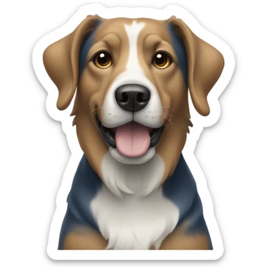 Blue dog sticker