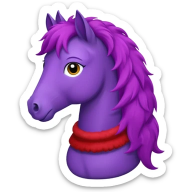 Purple horse wearing red sweater

 sticker