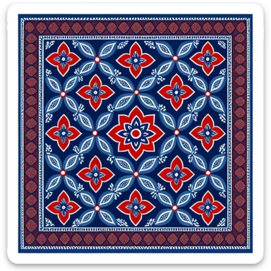 Sindhi ajrak sticker