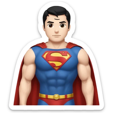black haired superman sticker