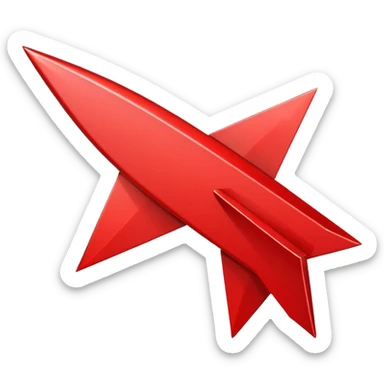 a red arrow pointing bad sticker