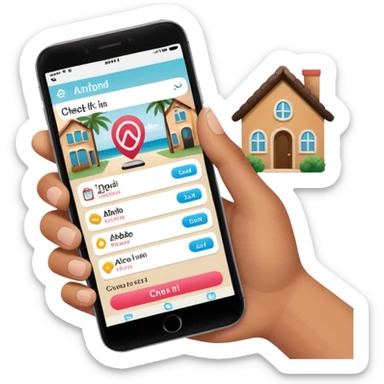 airbnb check in via phone sticker