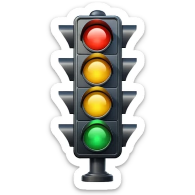 Yellow Light on a traffic signal  sticker