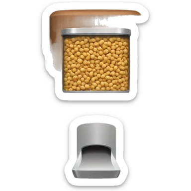 dog food dispenser made by wood sticker