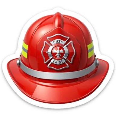 firefighter's hat sticker