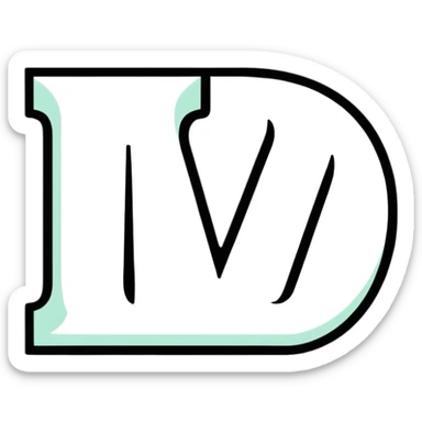 word UYI as a fun cartoon logo with character elements sticker