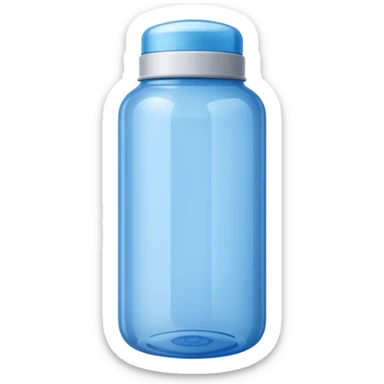 Blue water bottle sticker