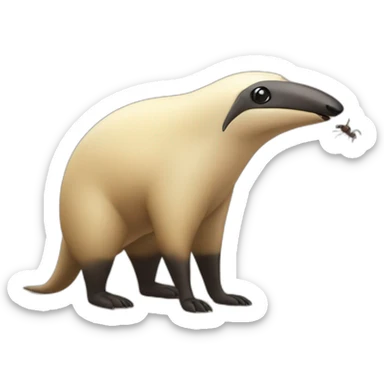 anteater with ant sticker