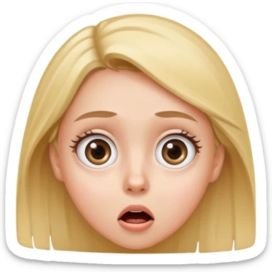 shocked clean girl sticker