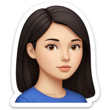 el rostro de perfil de una mujer donde simule que obtuvo un lifting facial sticker