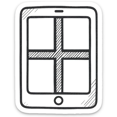 iPad tablet with English flag sticker