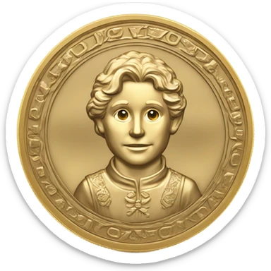 make a gold coin  sticker