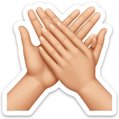 Hands rubbing together sticker
