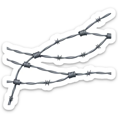 horizontal barb wire sticker