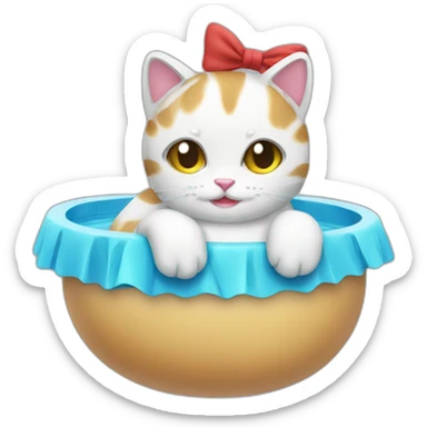 swim suits cat maid sticker