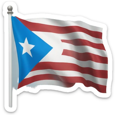 light blue puerto rican flag sticker