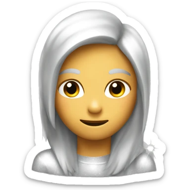 The original sparkle emoji but in silver sticker
