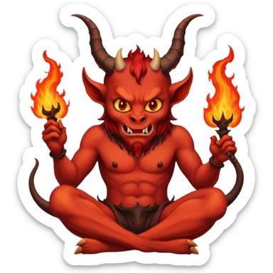 devil sit down in the infernum sticker