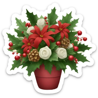 Christmas flower arrangement  sticker