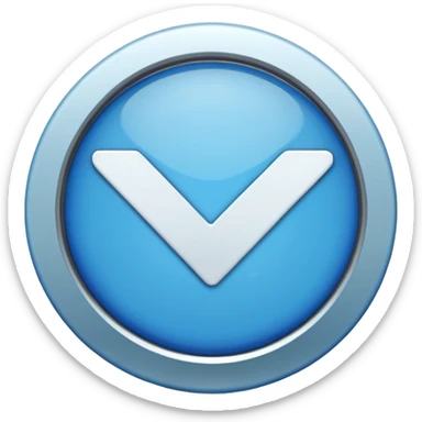 A blue check mark badge with a tick inside a cycle sticker