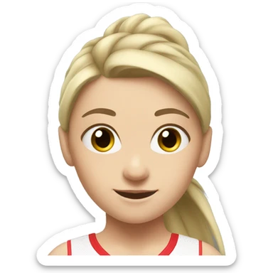 summer olympics gymnastics caucasian girl sticker