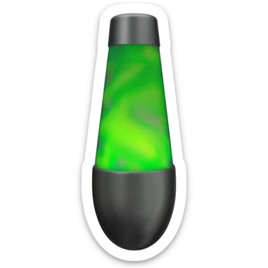 Neon green and black lava lamp sticker