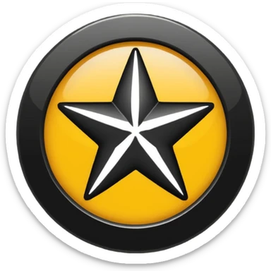 Сделай эмодзи надпись black star service sticker