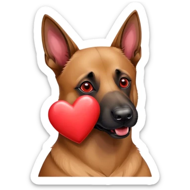 Belgian malinois happy Valentine’s Day sticker
