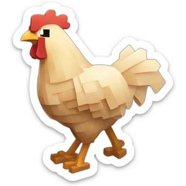 minecraft-chicken sticker