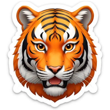 LSU tiger fierce expression sticker