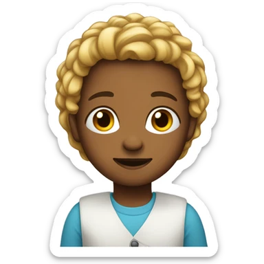 métisse jeune cheveux longs sticker