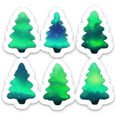 Northern lights emojis sticker