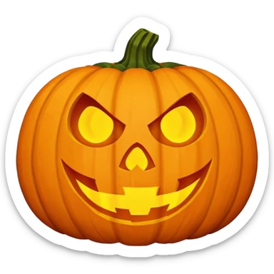 Scary jack-o’-lantern ￼ sticker