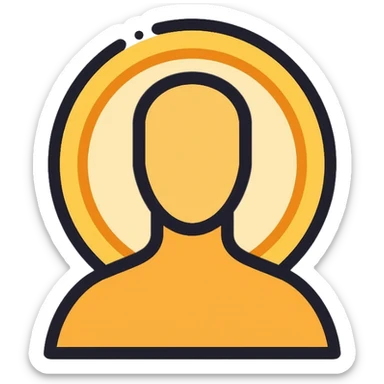 social media followers icon on a gold coin sticker