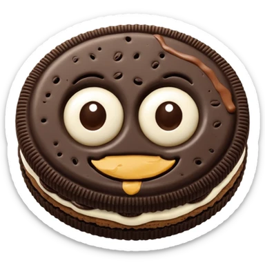 GALLETA OREO, CON DOS OJOS Y DOS MANOS sticker
