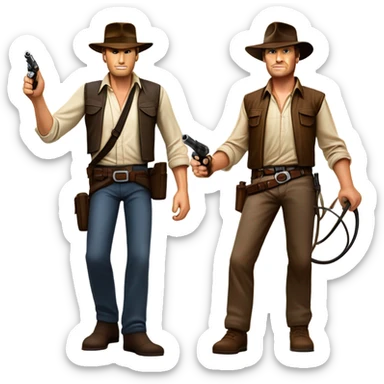 Indiana jones vs Han Solo sticker